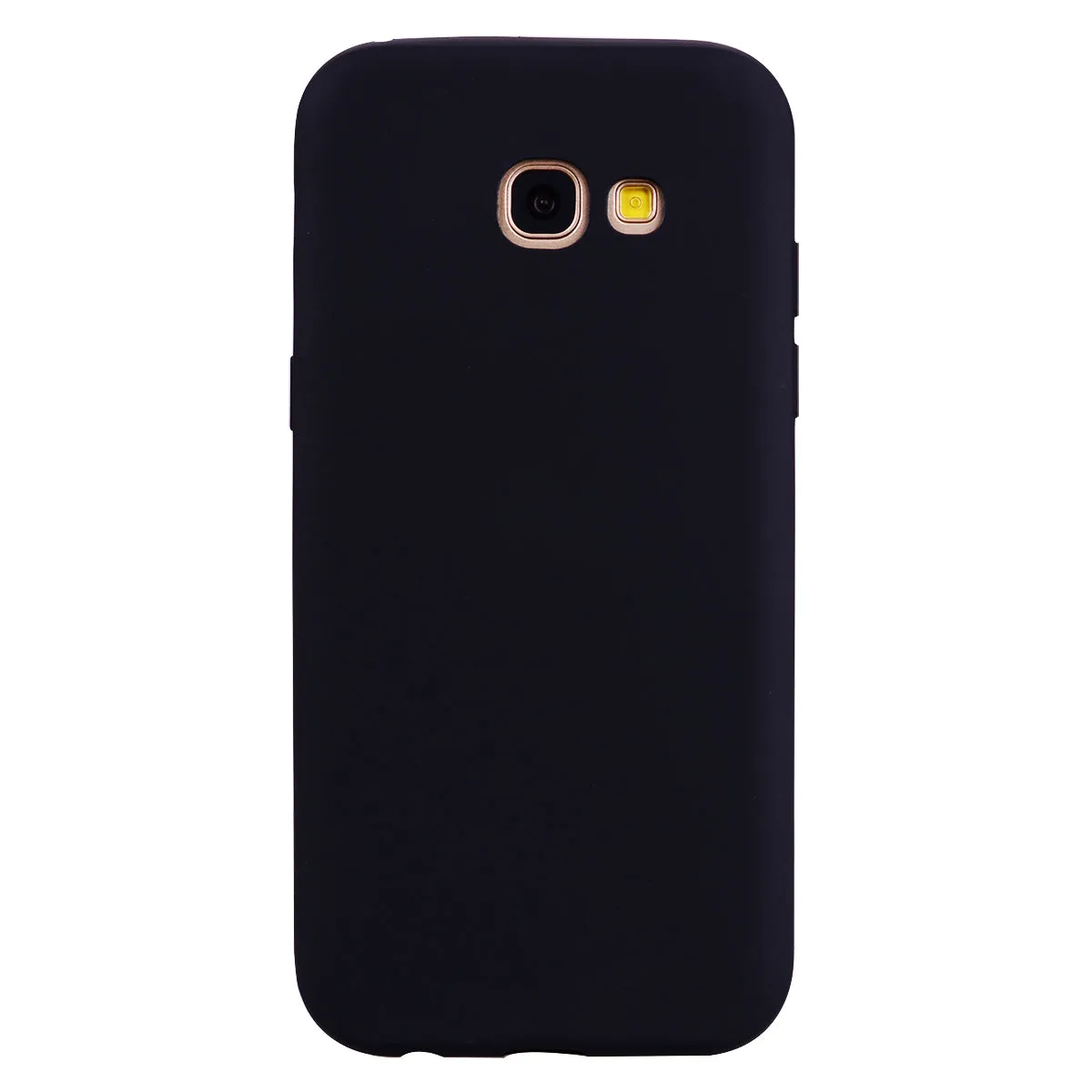 for Samsung A5 2017 Cute Candy Color Matte TPU Anti-scratch Non-slip Protective Cover Back Case black