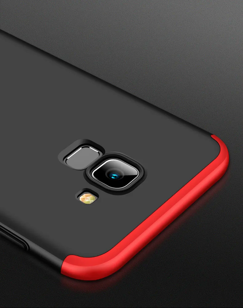 For Samsung A6 2018 360 Degree Protective Case Ultra Thin Hard Back Cover red