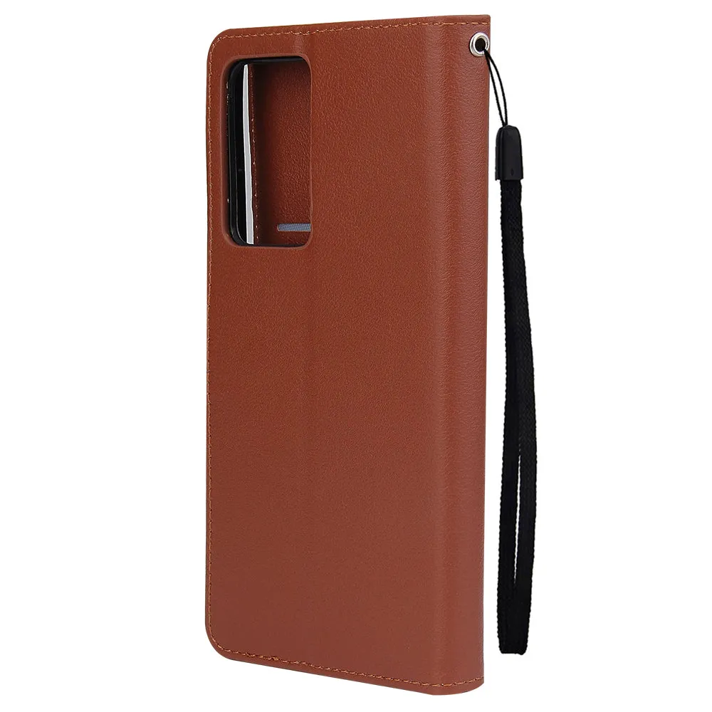 For Samsung Note 20/Note 20 Ultra PU Leather Three-card Photo Frame Front Buckle Mobile Phone shell Rose gold
