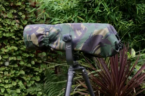For TAMRON lens range Waterproof Reversible Double layer DPM Camo - Black or Olive Camera Lens Cover & CAP SET