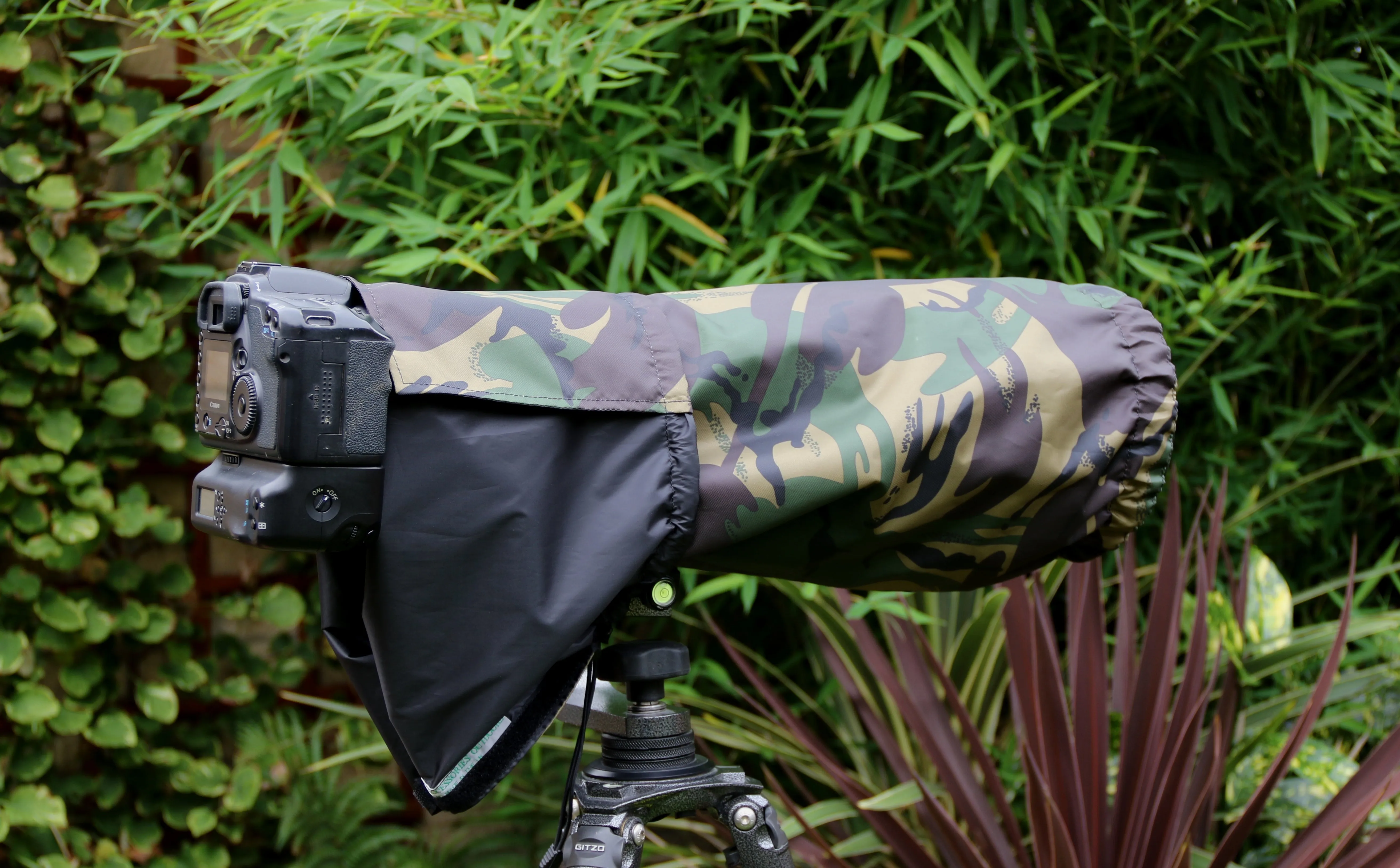 For TAMRON lens range Waterproof Reversible Double layer DPM Camo - Black or Olive Camera Lens Cover & CAP SET