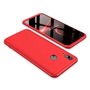 For VIVO V9/Y85/Z1 Slim 3 in 1 Hybrid Hard Case Full Body 360 Degree Protection Back Cover red