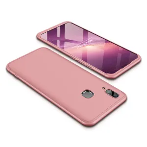 For VIVO V9/Y85/Z1 Slim 3 in 1 Hybrid Hard Case Full Body 360 Degree Protection Back Cover Rose gold