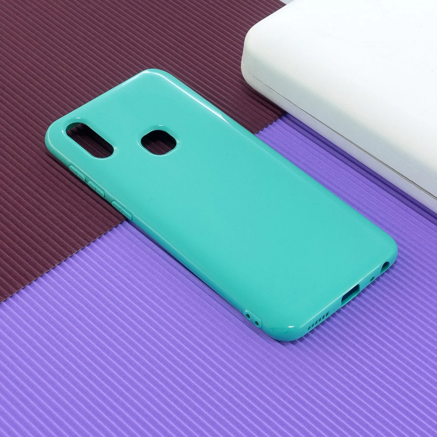 for VIVO Y17/Y3 / Y91/Y95/Y93 Thicken 2.0mm TPU Back Cover Cellphone Case Shell Light blue