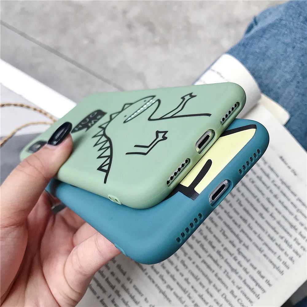 For VIVO Y66/Y67/Y91/Y95/Y93/Y97/V15/S1/Y83/Y85/Z3/Z3I/V11I/Z5X/Z1 Pro TPU Cellphone Case Shell Dinosaur Back Cover green