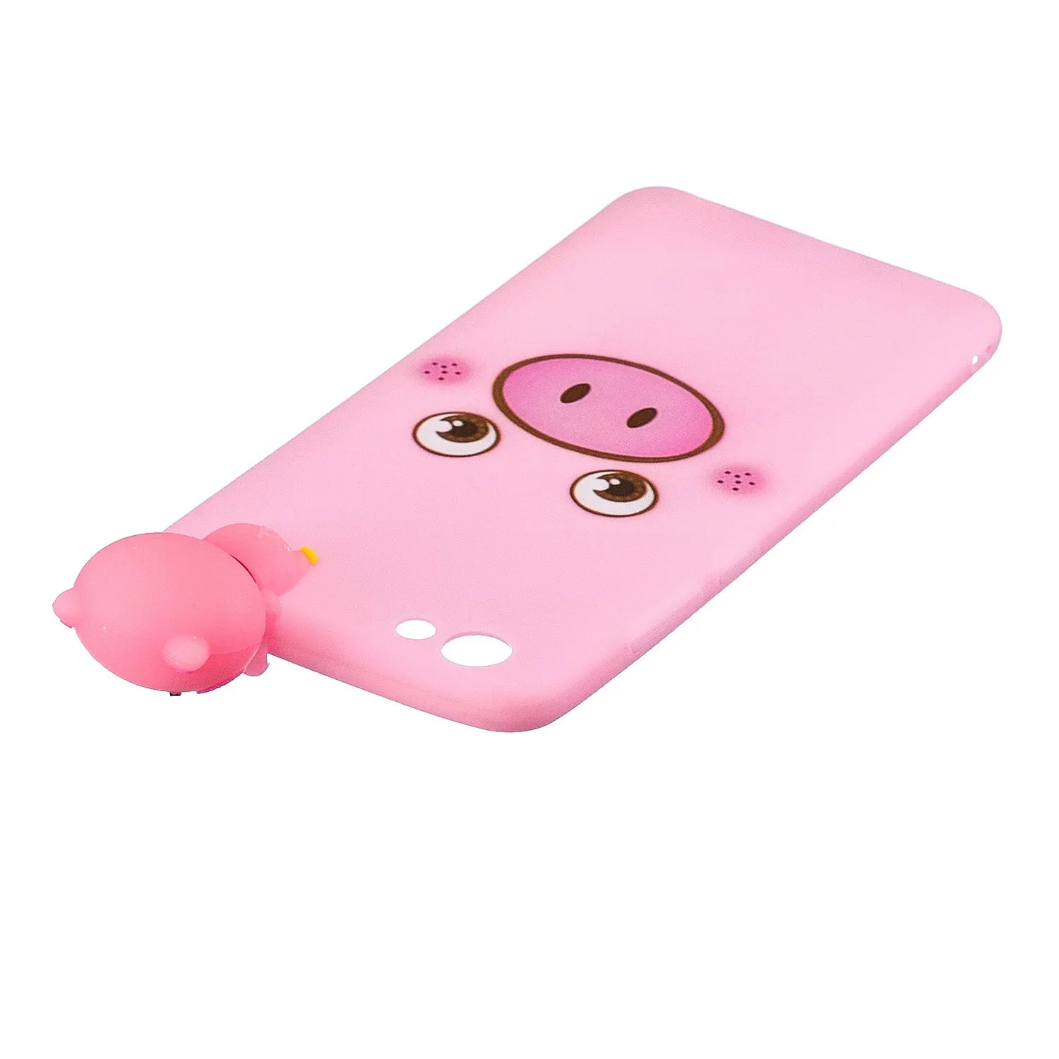 For VIVO Y71 3D Cute Coloured Painted Animal TPU Anti-scratch Non-slip Protective Cover Back Case Small pink pig