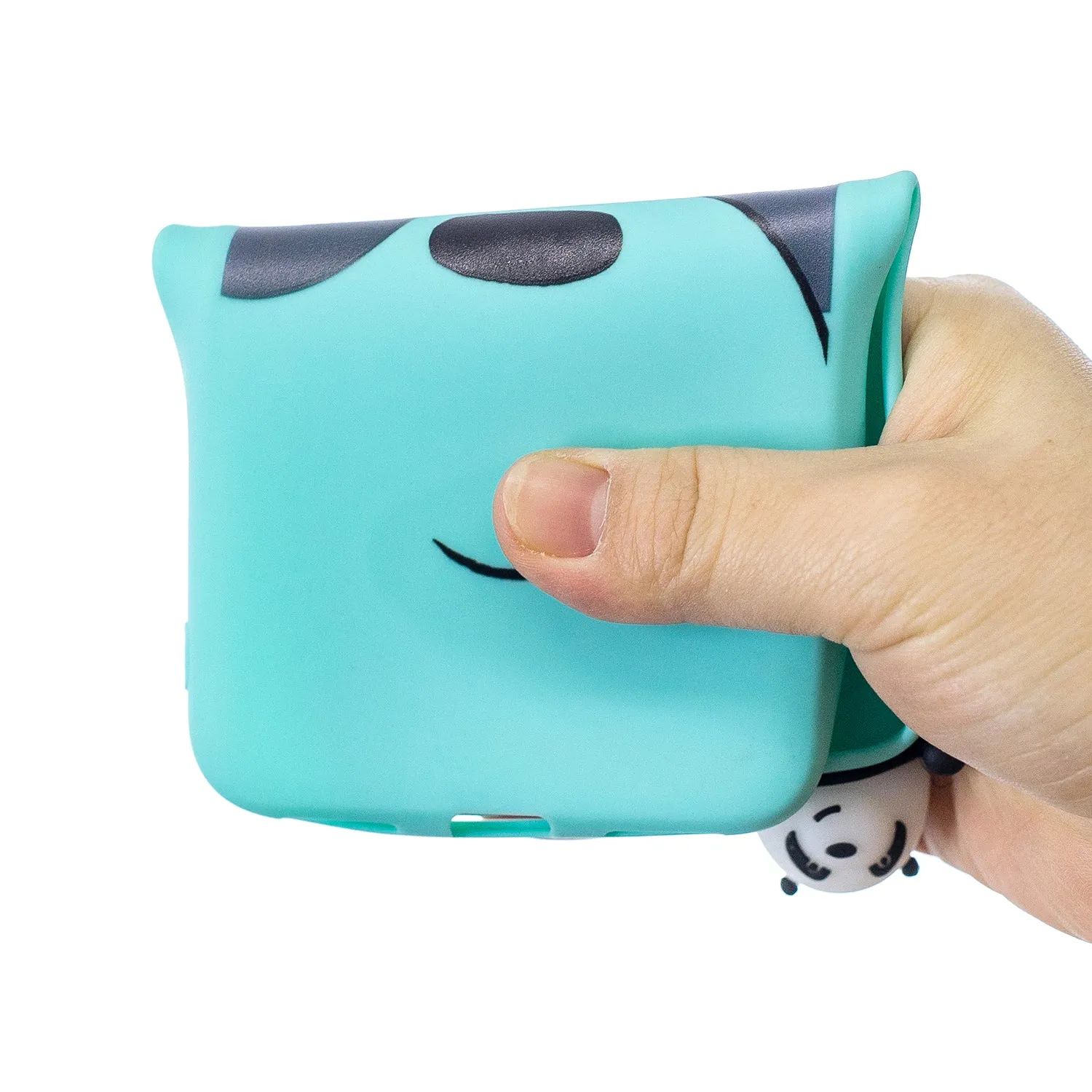 For XIAOMI Redmi 6A 3D Cartoon Lovely Coloured Painted Soft TPU Back Cover Non-slip Shockproof Full Protective Case Light blue