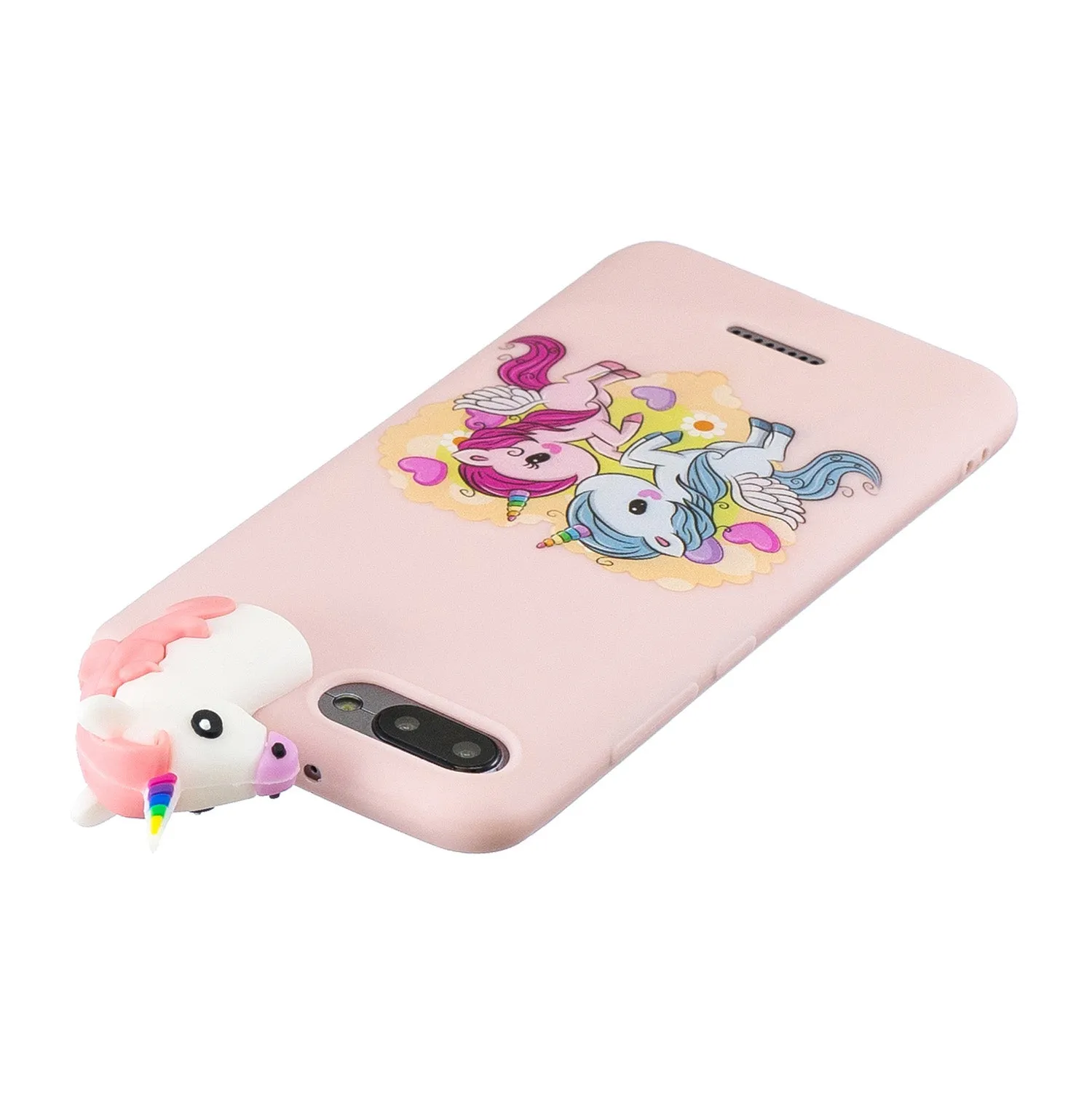 For XIAOMI Redmi 6A 3D Cartoon Lovely Coloured Painted Soft TPU Back Cover Non-slip Shockproof Full Protective Case Light blue