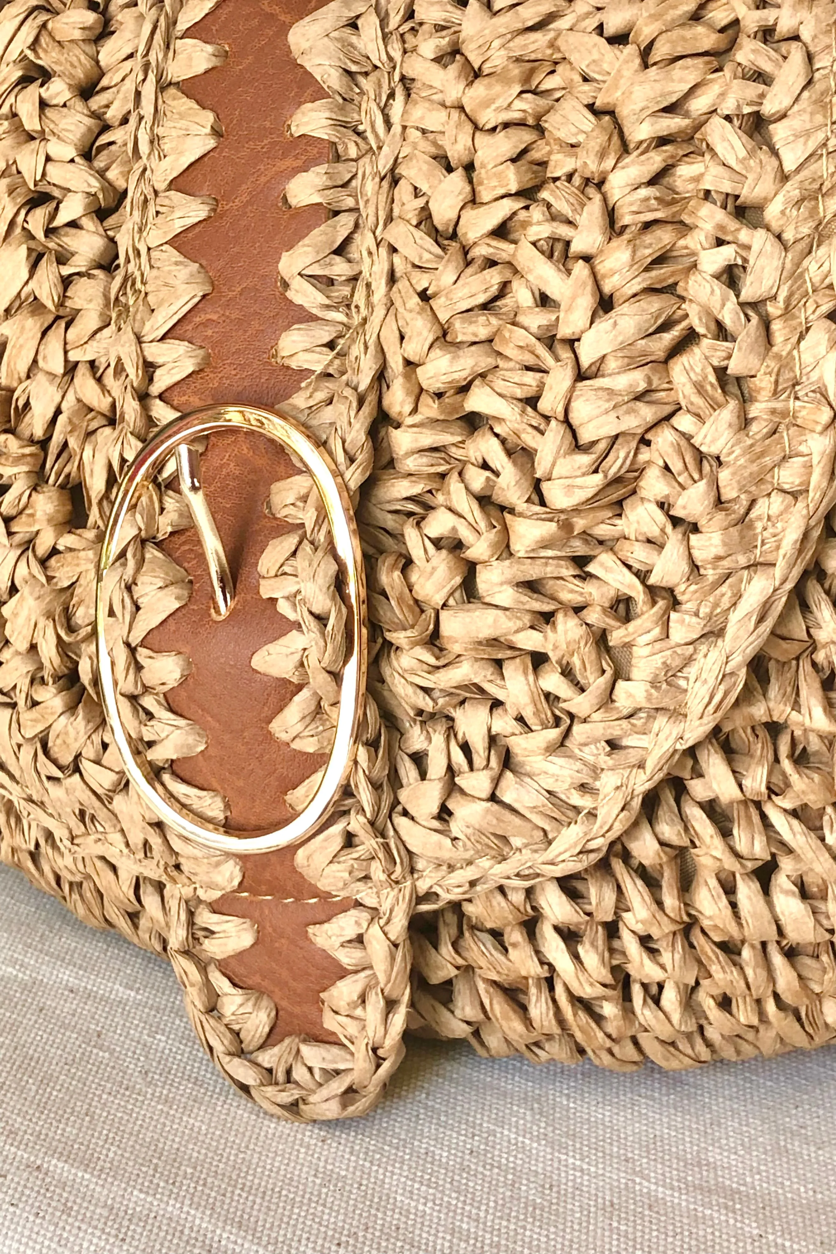 Front Flap Crossbody Bag with Buckle Detail
