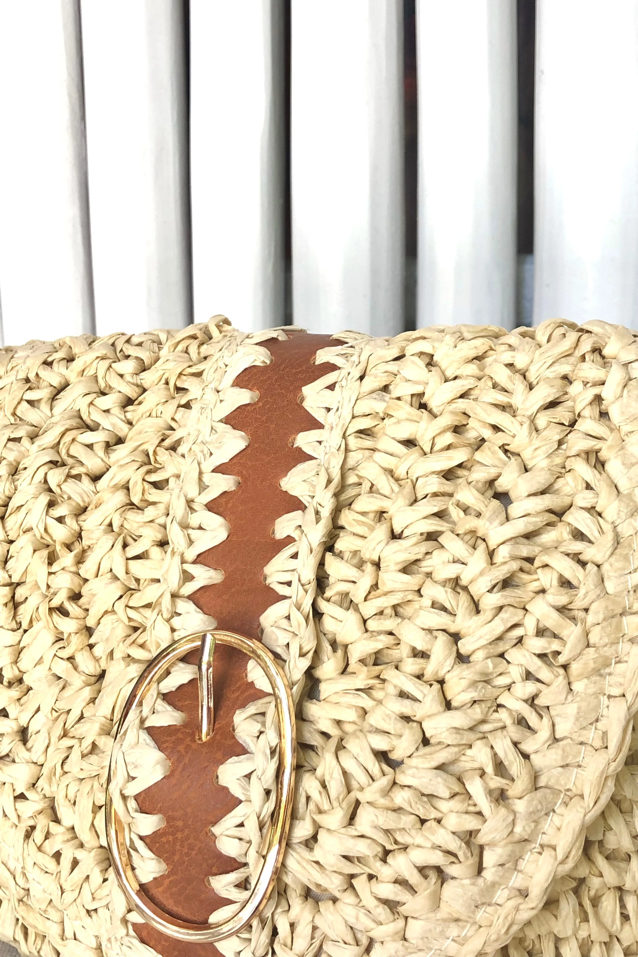 Front Flap Crossbody Bag with Buckle Detail
