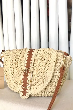 Front Flap Crossbody Bag with Buckle Detail