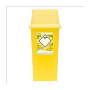 Frontier Sharpsafe Sharps Container | Grey Body | Yellow Lid | 7L | Single