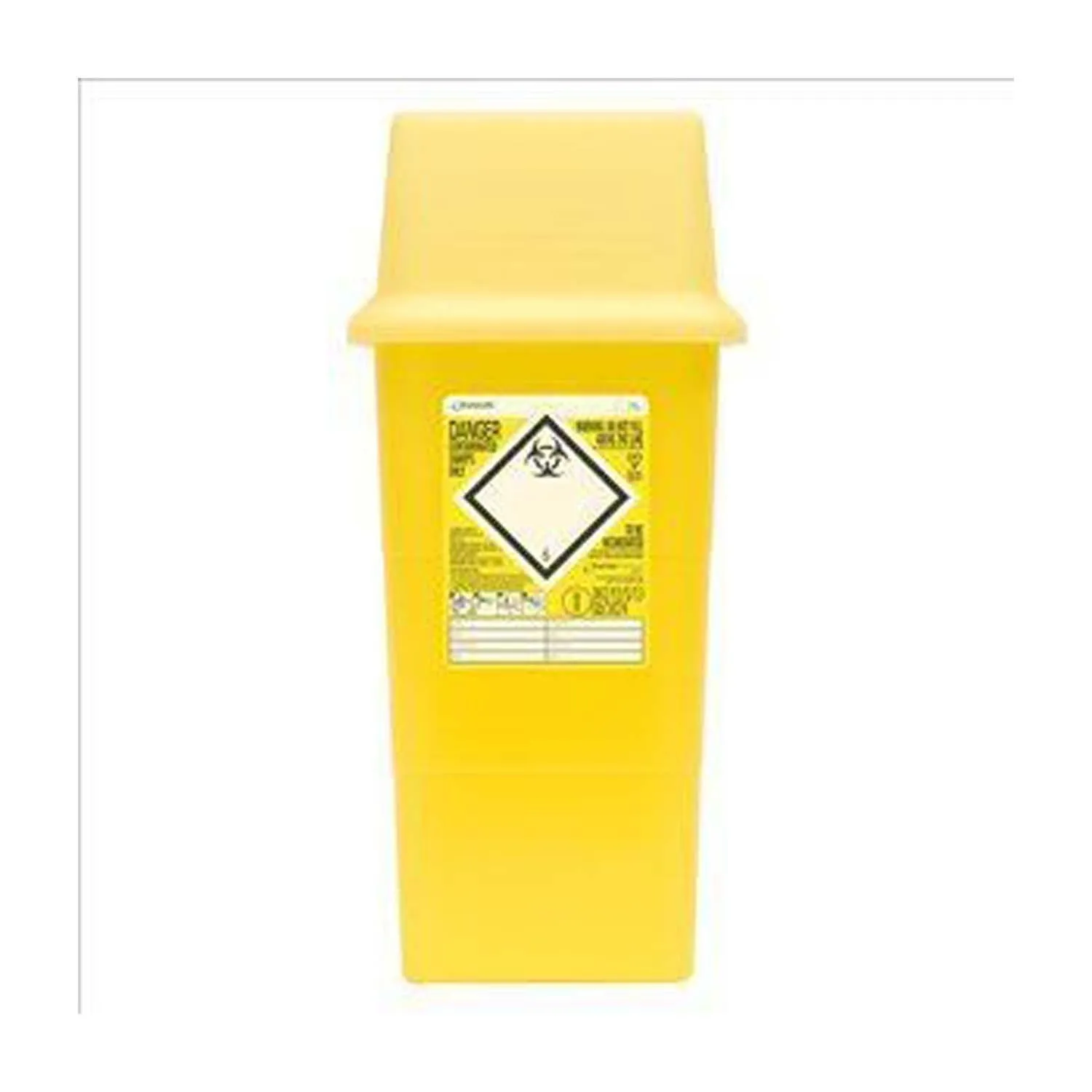 Frontier Sharpsafe Sharps Container | Grey Body | Yellow Lid | 7L | Single