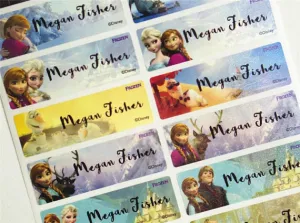 Frozen Character Large Name Labels