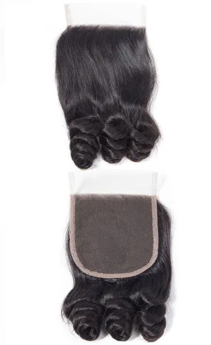 Funmi Curl| 4x4 | 100% UNPROCESSED HUMAN HAIR HD LACE CLOSURES