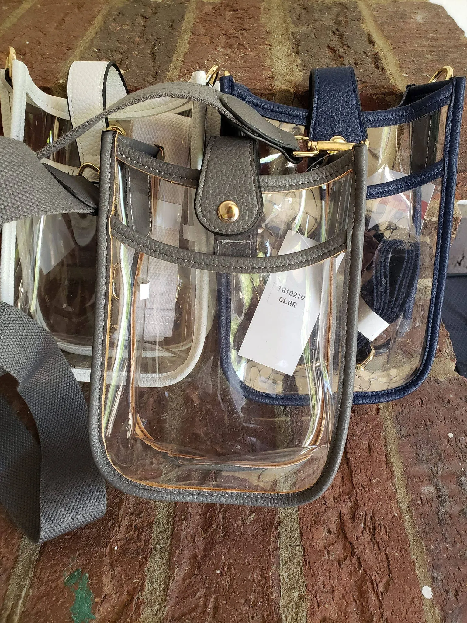 Game Day Mini Clear Crossbody Bag: Black
