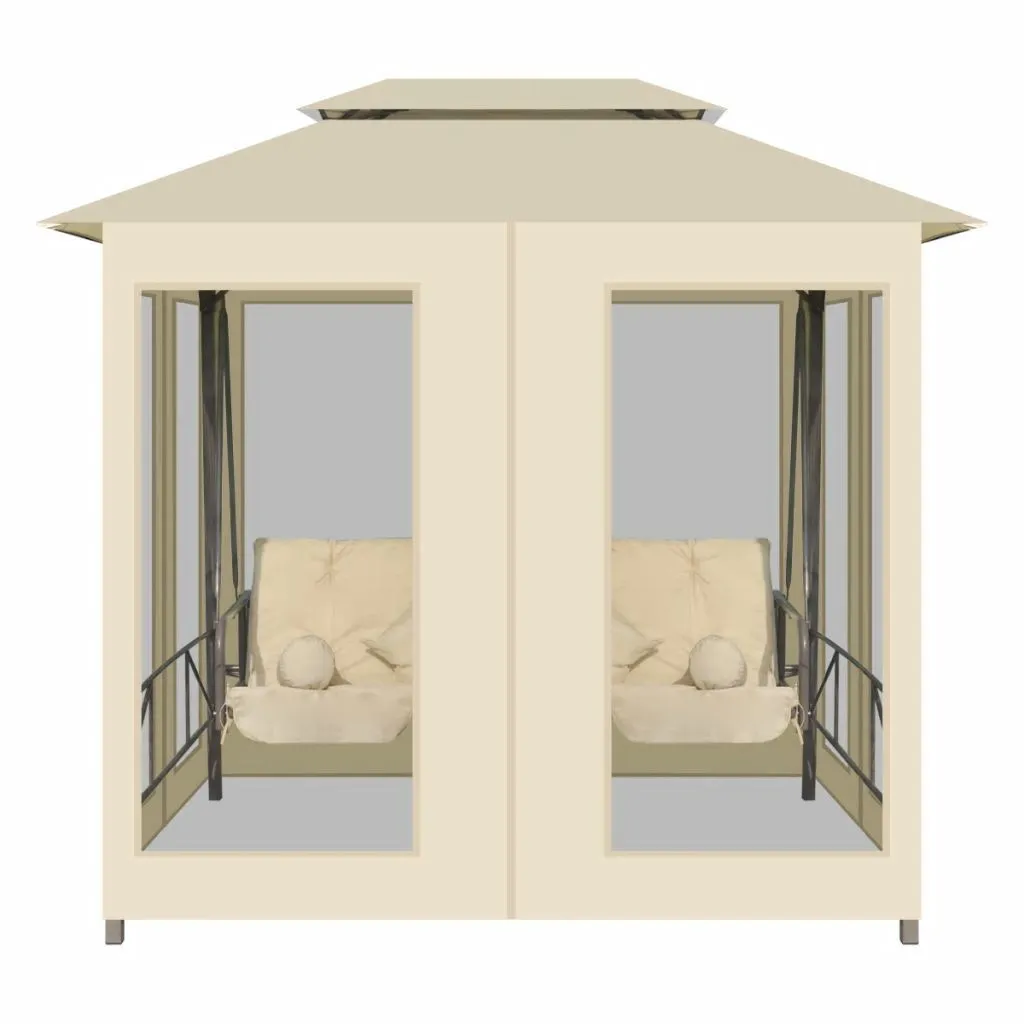 Gazebo Convertible Swing Bench Cream White