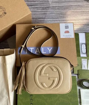 gg Soho Small Disco Bag Beige For Women, Women&#8217;s Bags, Shoulder And Crossbody Bags 8in/21cm gg 308364