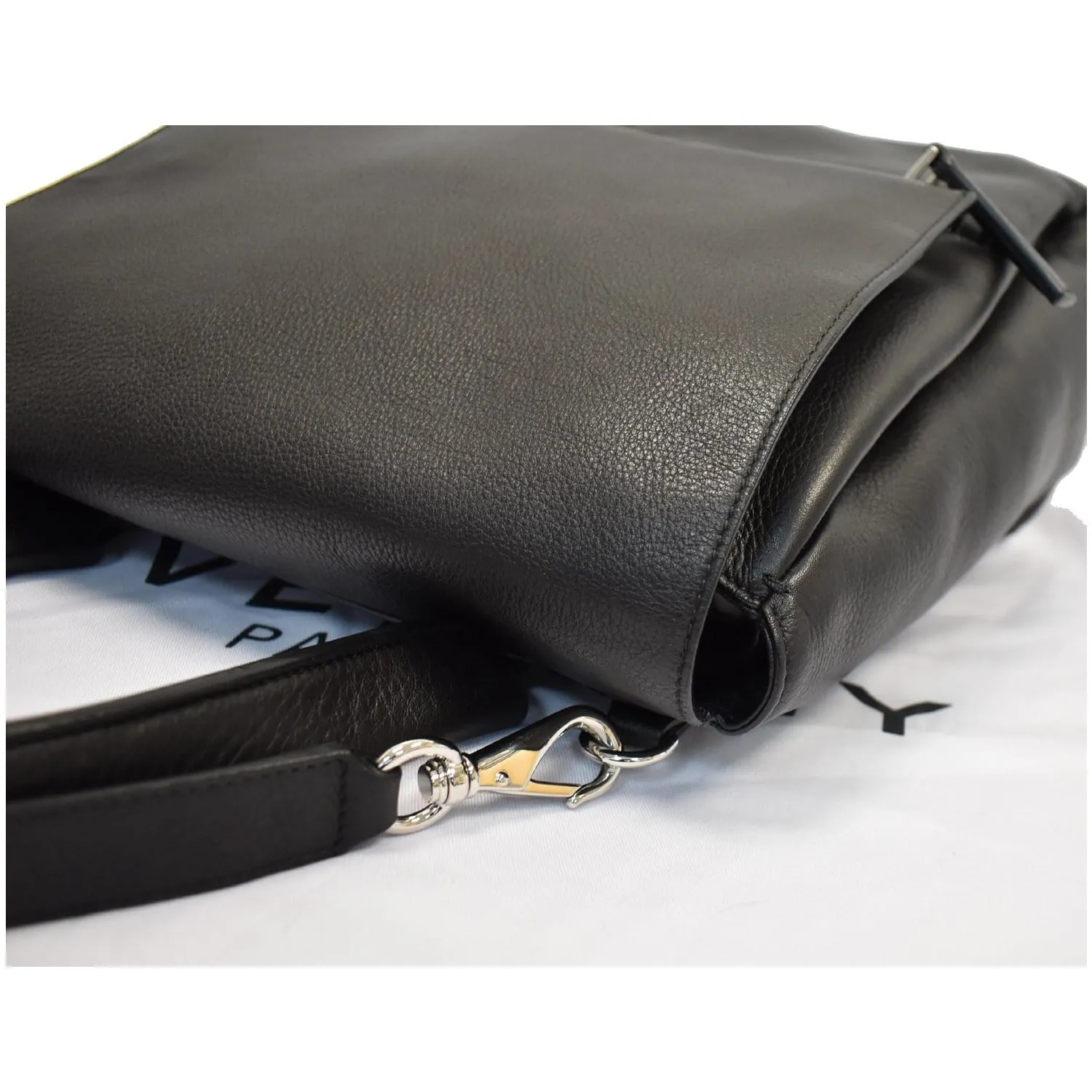 GIVENCHY Pandora Box Medium Grained Leather Shoulder Bag Black