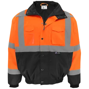 Global Glove & Safety GLO-EB4 FrogWear HV High Visibility Orange Winter Bomber Jacket