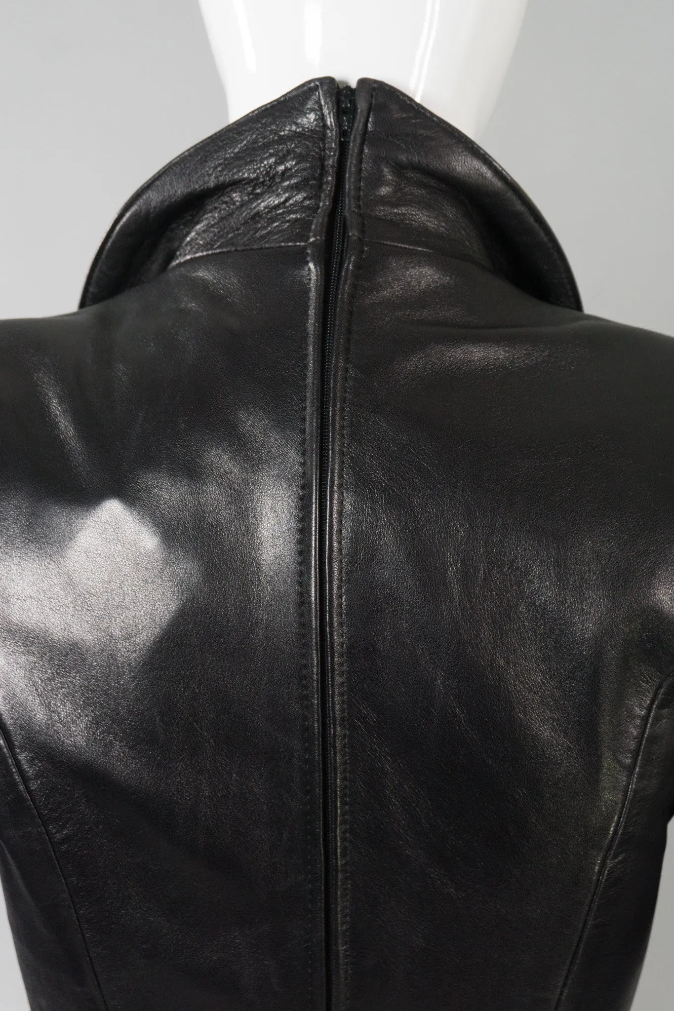 Gold Tipped Leather Dress