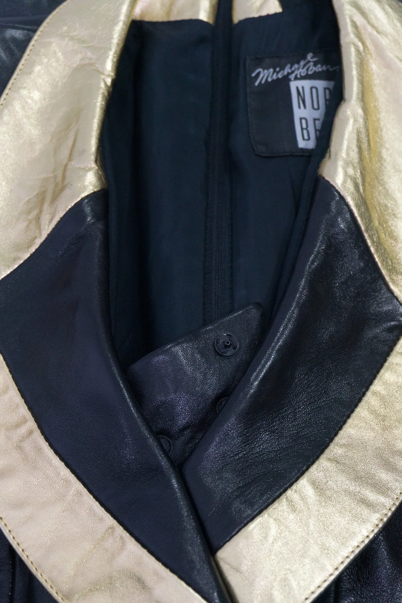 Gold Tipped Leather Dress