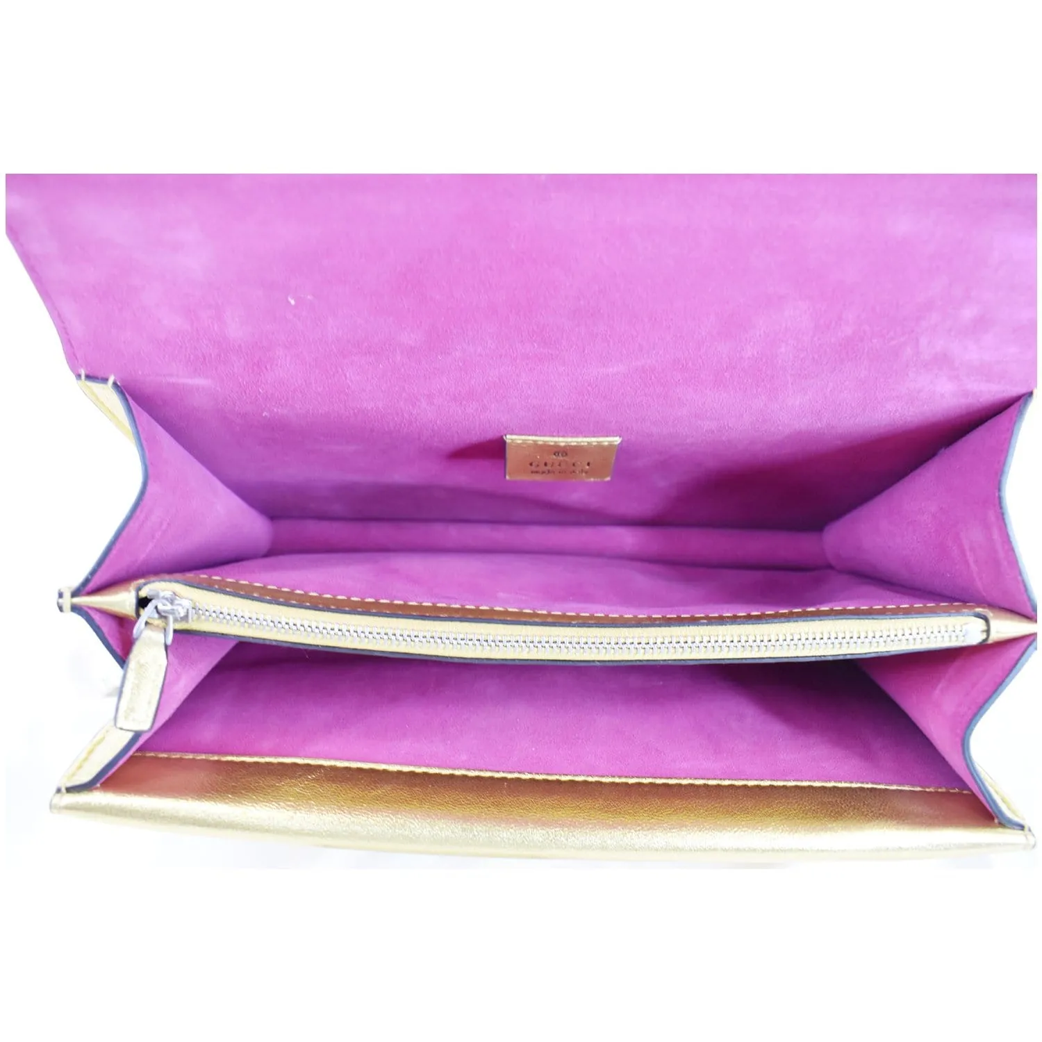 GUCCI Dionysus Small Satin Shoulder Bag Gold 400249