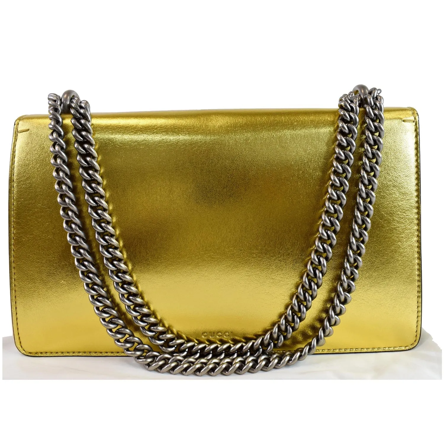 GUCCI Dionysus Small Satin Shoulder Bag Gold 400249