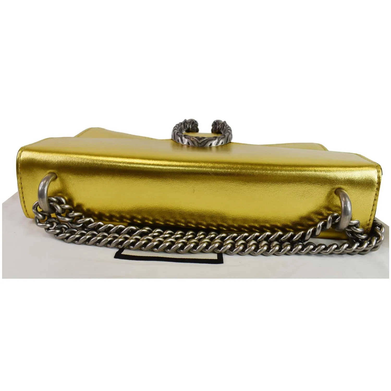 GUCCI Dionysus Small Satin Shoulder Bag Gold 400249