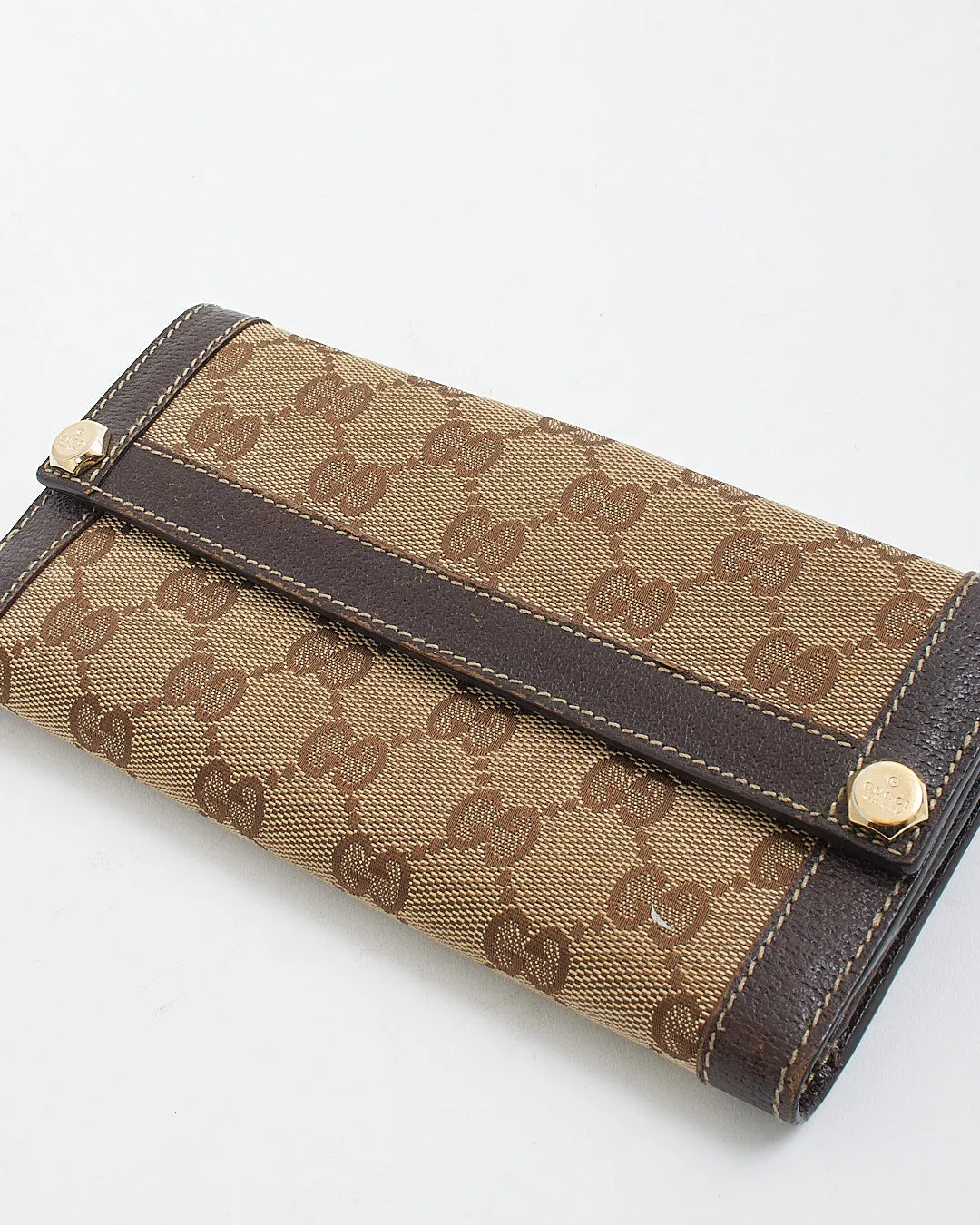 Gucci GG Print Canvas Charmy Wallet
