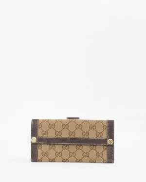 Gucci GG Print Canvas Charmy Wallet