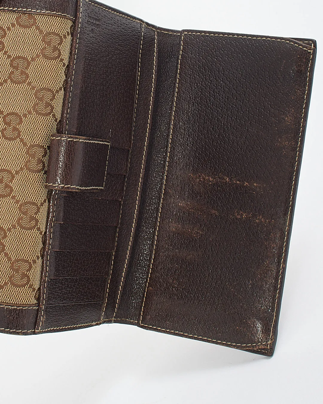 Gucci GG Print Canvas Charmy Wallet