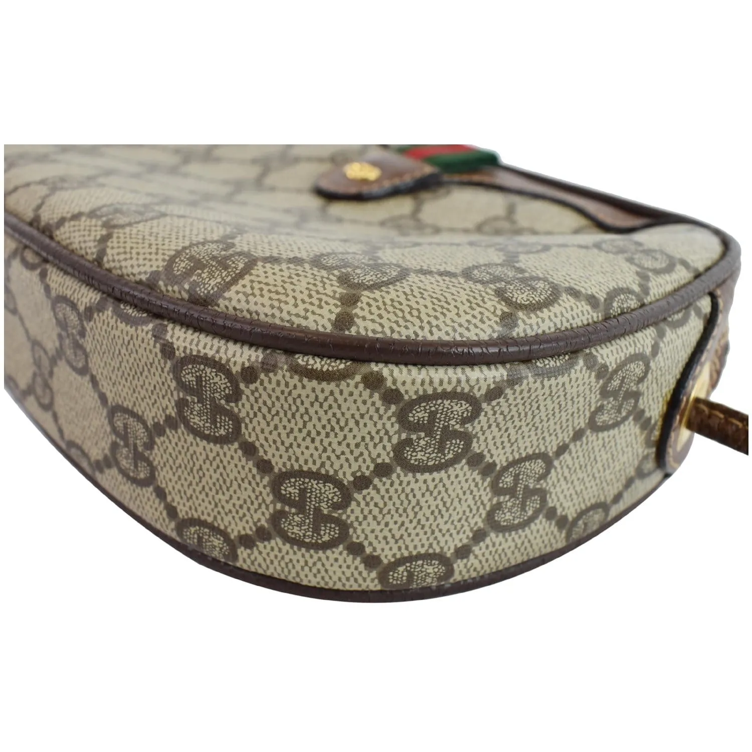 GUCCI GG Supreme Web Crossbody Bag Beige 007.58