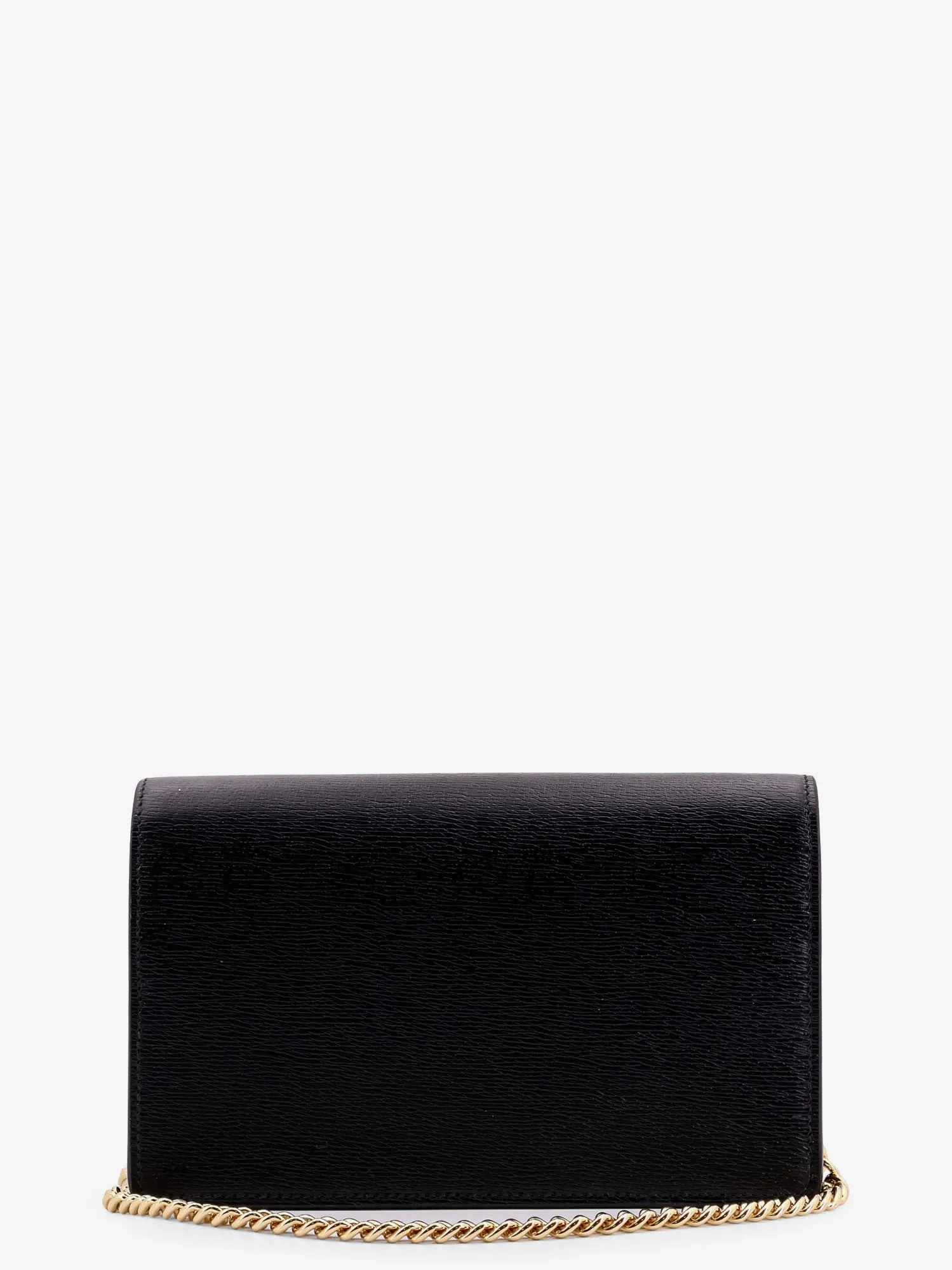 Gucci Leather Wallet With Removable Metal Shoulder Strap