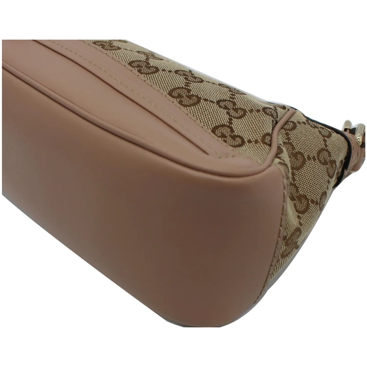 GUCCI Mayfair Small Bow GG Canvas Shoulder Bag Rose Beige 269893