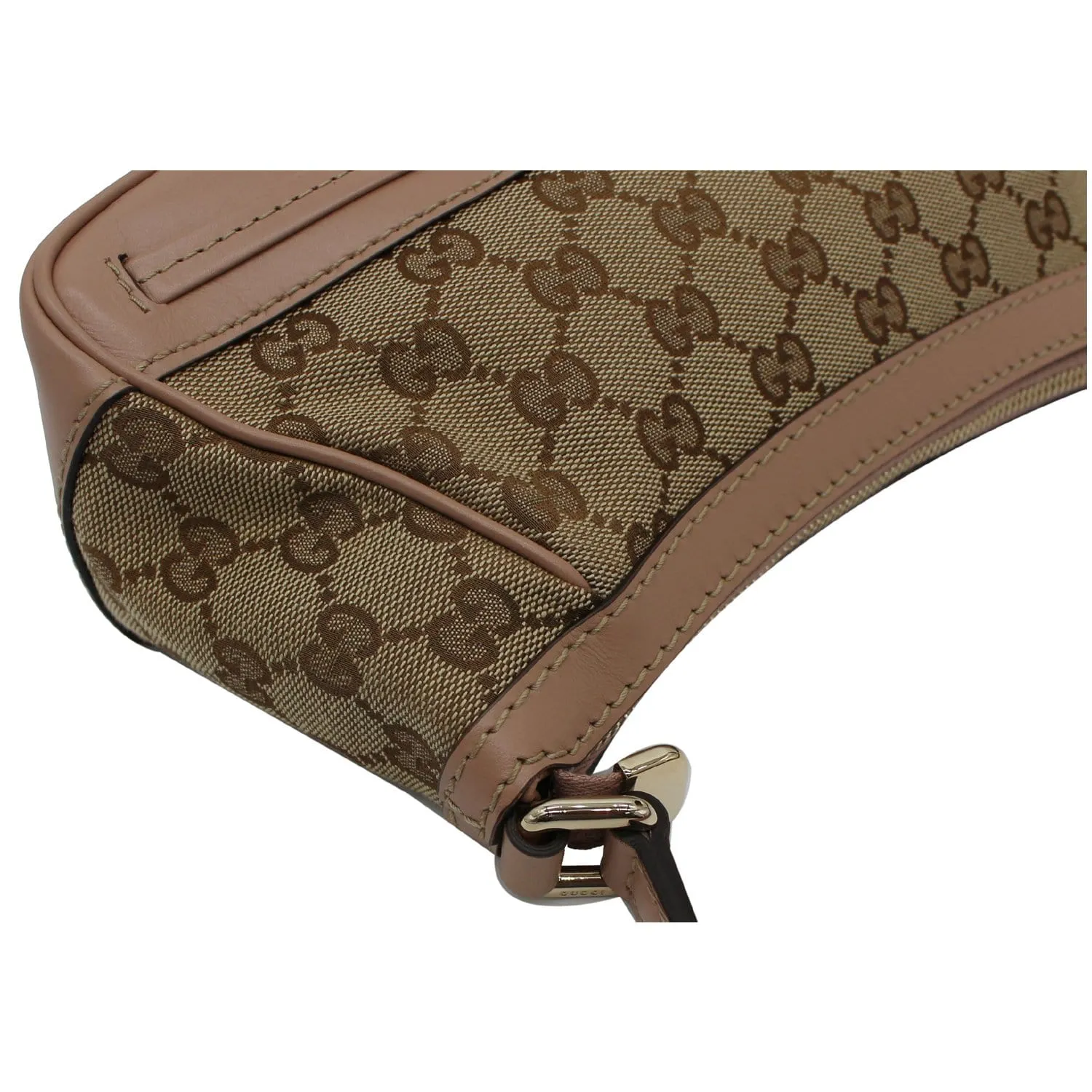 GUCCI Mayfair Small Bow GG Canvas Shoulder Bag Rose Beige 269893