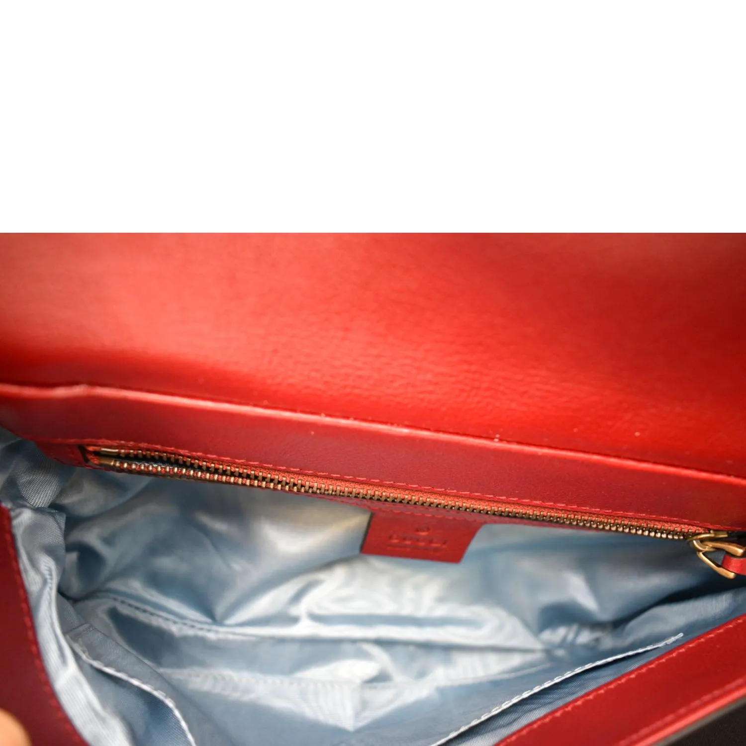 GUCCI Thiara Medium Double Smooth Leather Shoulder Bag Red/Black 524822