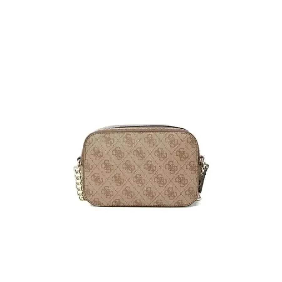 Guess Women's Brown Shoulder Bag with Print and Zip
