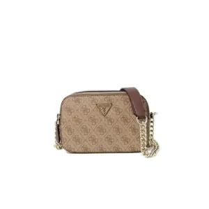 Guess Women's Brown Shoulder Bag with Print and Zip