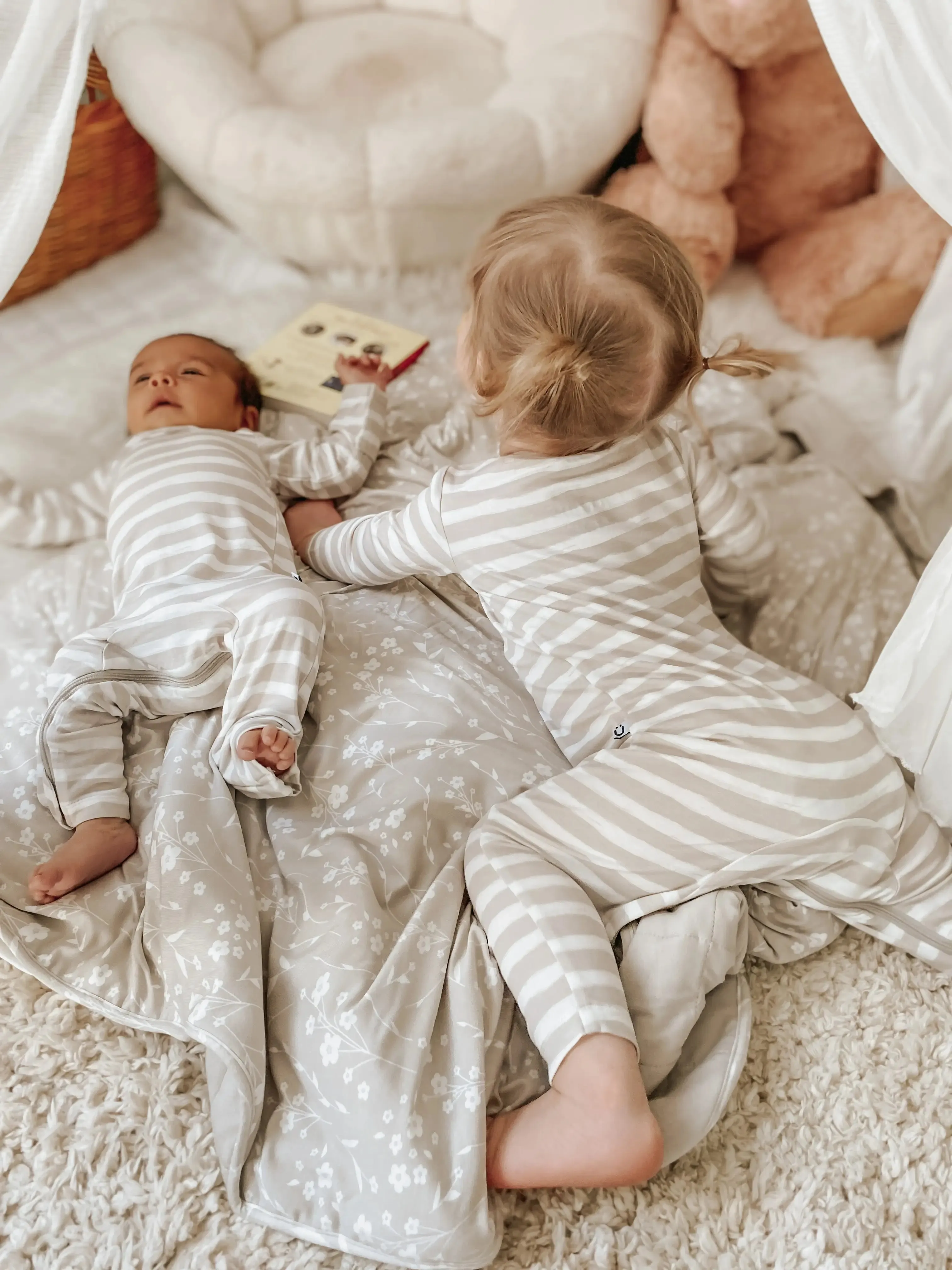 Gunamuna Convertible Romper Footie - Stripes