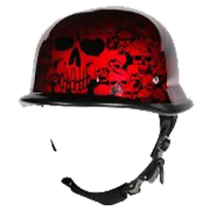 H5402BURGUNDY Novelty German Burgundy Skull Graveyard - Non DOT