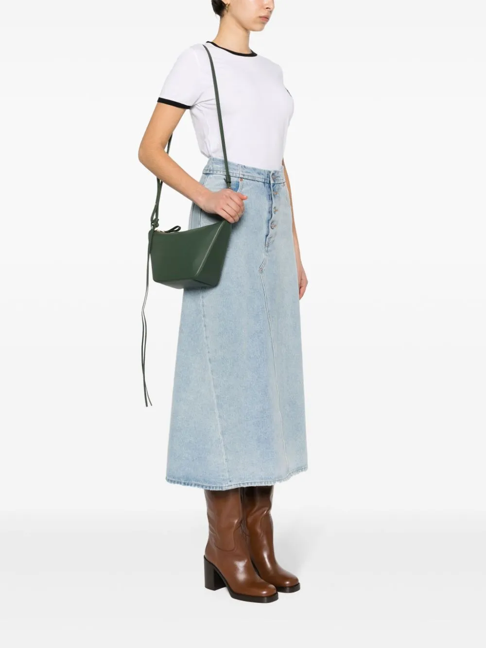 Hammock mini leather hobo bag