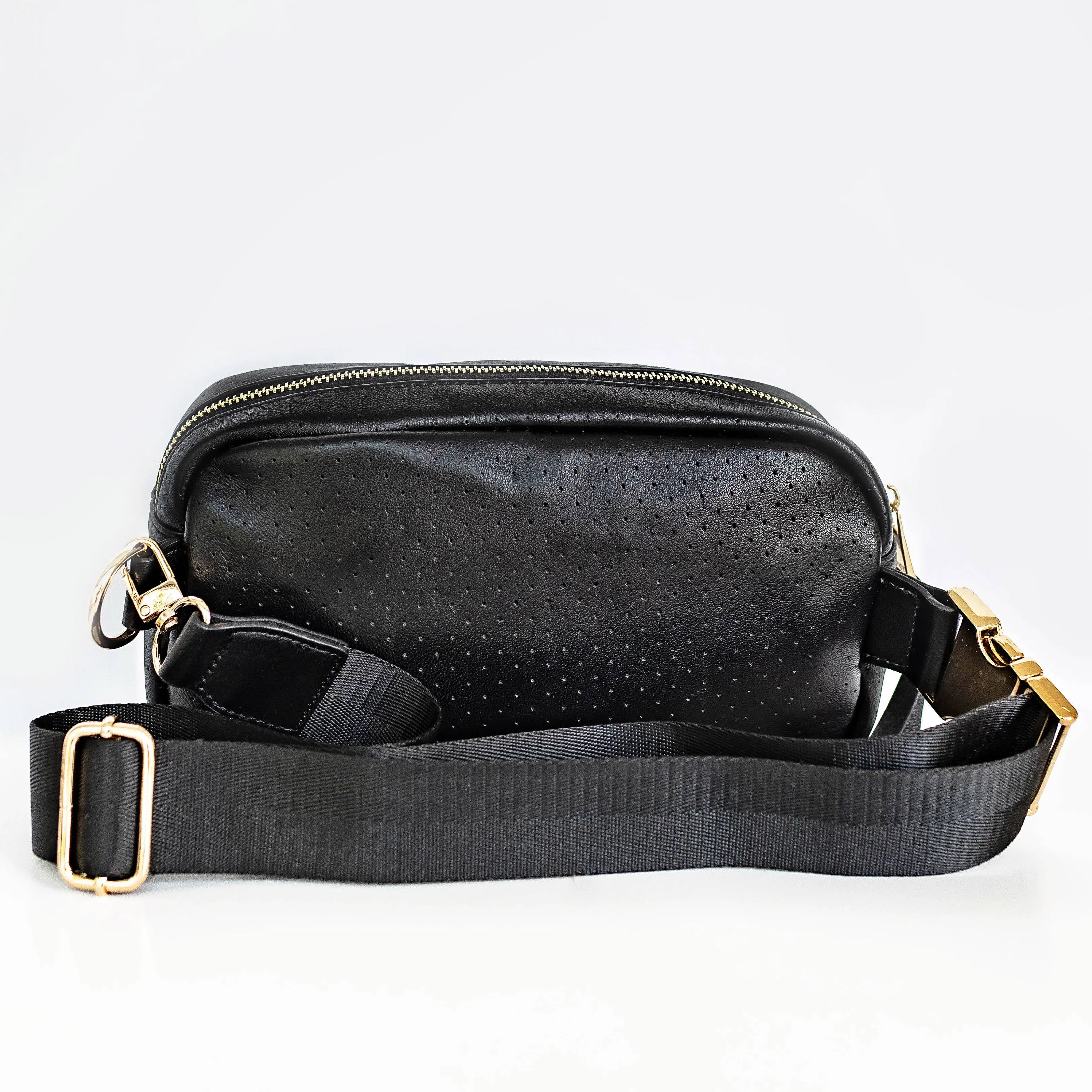 Hampton Leather Crossbody Bag: Shell: Black