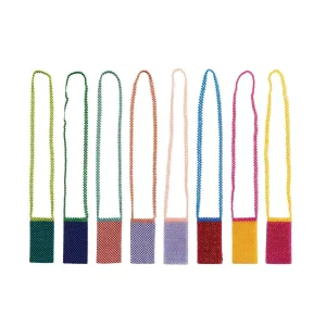 Handmade Acrylic Beaded Two-Tone Crossbody Phone Case