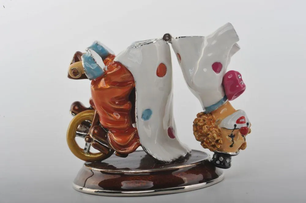 Happy Circus Clown on Unicycle
