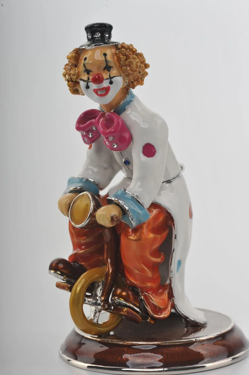 Happy Circus Clown on Unicycle