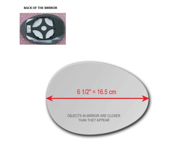 Heated Mirror Glass With Plastic Backing Plate Attached  for MINI Cooper 2007 - 2015