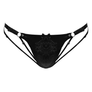 Hecate Latex String Knicker - Black -