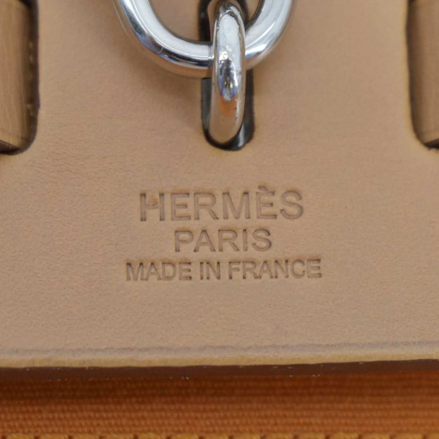 HERMES Herbag Canvas Shoulder Bag Orange