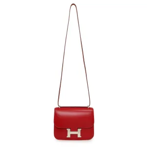 Hermes Rouge Vif Tadelakt Constance 18
